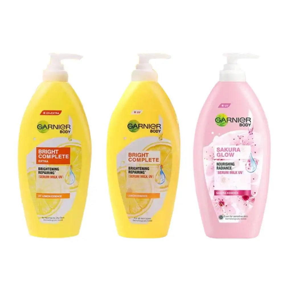 For GARNIER Lemon Vitamin C Body Lotion Cream 400ml Brightening Repairing Refreshing Skin Care