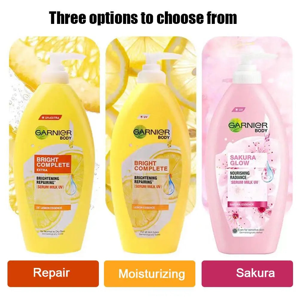 For GARNIER Lemon Vitamin C Body Lotion Cream 400ml  Brightening Repairing Refreshing Skin Care