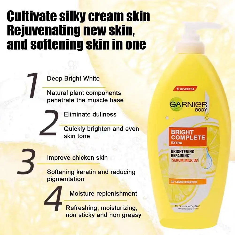 For GARNIER Lemon Vitamin C Body Lotion Cream 400ml  Brightening Repairing Refreshing Skin Care